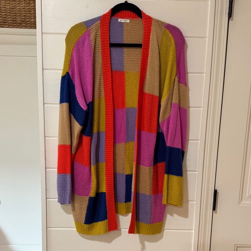 JODIFL Colorful Patchwork Cardigan